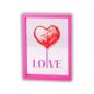 Preview: Love Frames Glasbild mit Schriftzug LOVE in Hot Pink, 35x26 cm, MDF-Rahmen, Wanddekoration