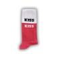 Preview: PEGADA Sportsocken KISS Coffee weiß rot – bequeme Crew Socks mit Statement Design für Gym und Lifestyle