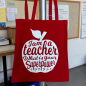 Preview: Stofftasche „I am a Teacher – What is your Superpower?“  aus Baumwolle, Geschenk für Lehrer*innen