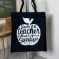 Preview: Stofftasche „I am a Teacher – What is your Superpower?“  aus Baumwolle, Geschenk für Lehrer*innen