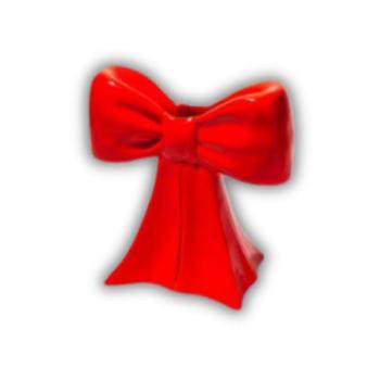 keramik vase rot in dekorativem schleifen design