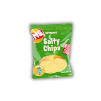 Eat My Socks Salty Chips Red Unisex‑Socken mit Chips‑Design