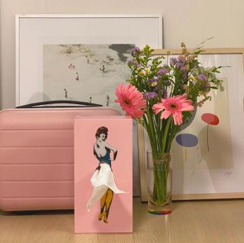 Preview: Tissue UP Girl Design Taschentuchbox Pink