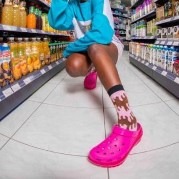 Preview: Originelle unisex Socken Choco Cream als Geschenk