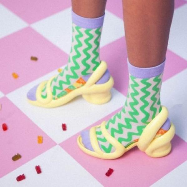 Unisex One Size Jelly Bears Socken im Crew-Style