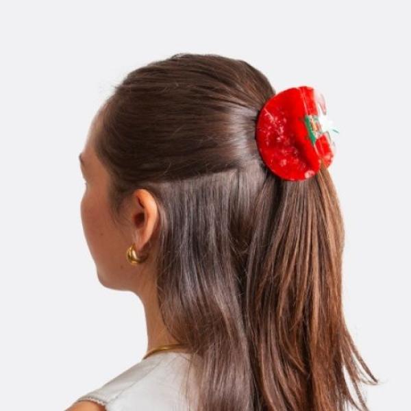 Haarklammer Accessoire mit kreativem Tomaten Design und sicherem Halt