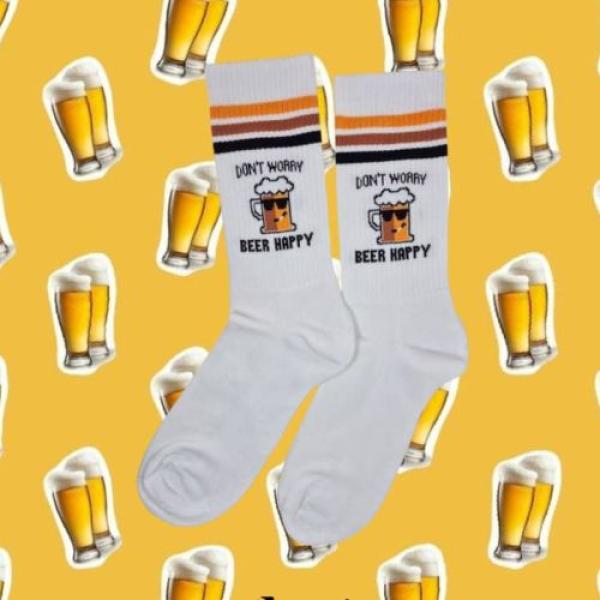 Pegada Beer Happy Sportsocken – Crossfit Gym Padel Socken weich