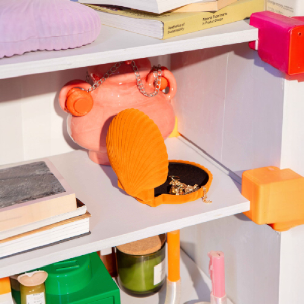 Muschel Aufbewahrungsbox – Venus Design in orange