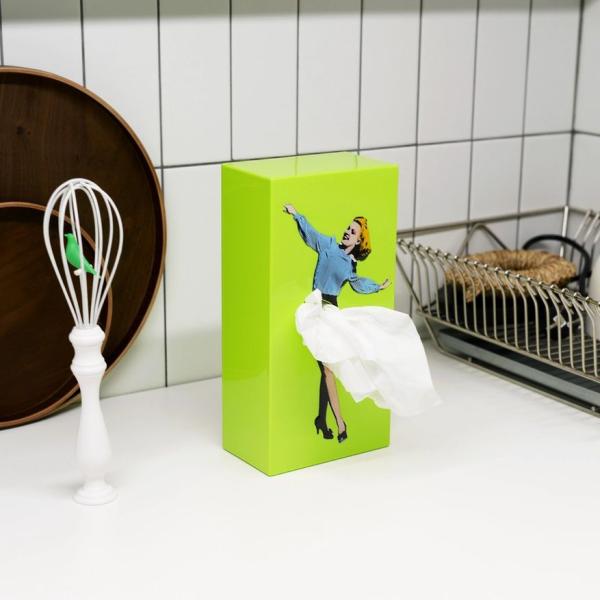 Tissue UP Girl Design Taschentuchbox grün