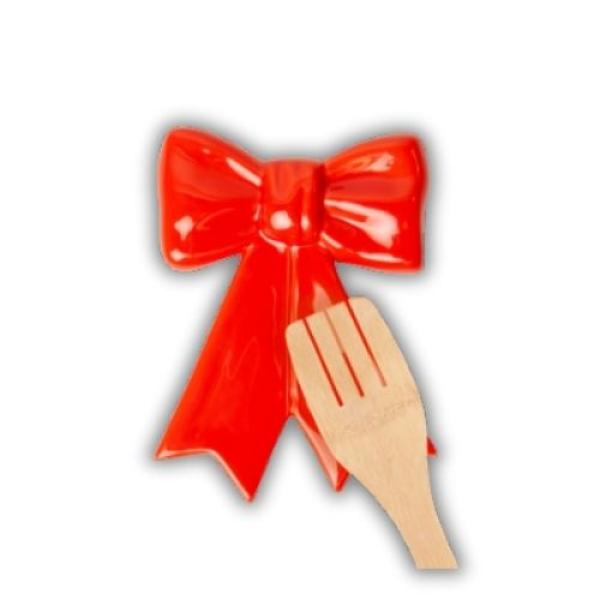 rote Löffelablage in Schleifendesign